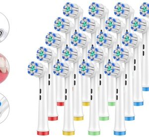 20 Pcs Replacement Toothbrush Heads Professional Brush Heads(Oral B Compatible) Sensitive care heads - 20 pcs