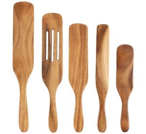 5 Pcs Wooden Spurtles Set Kitchen Tools for Cooking Wooden