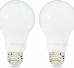 Amazon Basics LED Light Bulb 2-Pack 6-Pack or 16-Pack 2-Pack Soft White