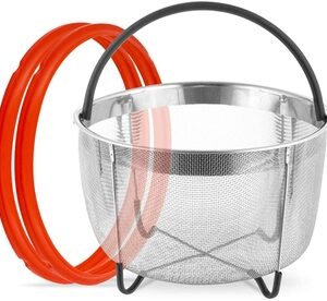 Kitchen Steamer Basket & Strainer Excellent For Eggs Vegetables Spaghetti 3 QT