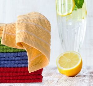 Lavish Home 100% Cotton Absorbent Kitchen Dish Cloths (16-Pack) Chevron Pattern Set of (16) - 12.5 x 12.5 Dish Towels