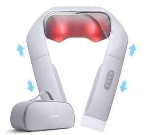 Naipo Back Neck & Body Massager with Adjustable Heat & Straps White