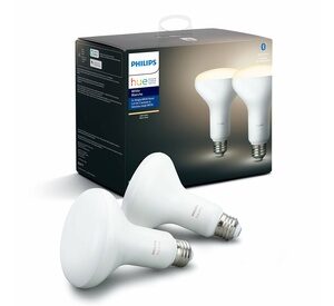 Philips Hue 2-Pack White Ambiance BR30 60W Dimmable LED Smart Flood Light White Flood Light