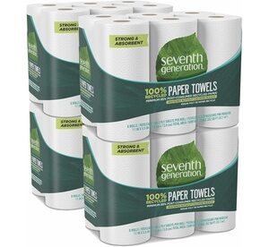 Seventh Generation Two-Ply Recycled Paper Towels with140 Sheets per Roll 6 White