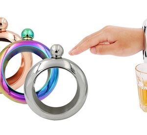 Stainless Steel Bangle Flask - 3.5oz Rainbow