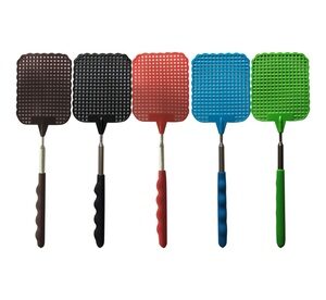 US 5-10 Pc Fly Swatters Extendable Durable Plastic Stainless Handle Bug Mosquito 5 Pack(1 Ea)