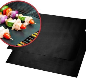 Waloo JUMBO Non-Stick BBQ Grill Mat Oven Liner & Baking Sheet(2 4 or 6 Pack) 2 Liners