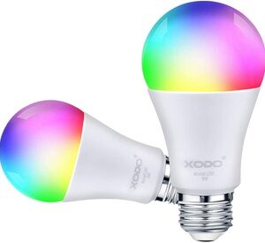 XODO 2-Pack LED Smart WiFi Light Bulb - LED Multi Color Changing Light Bulb