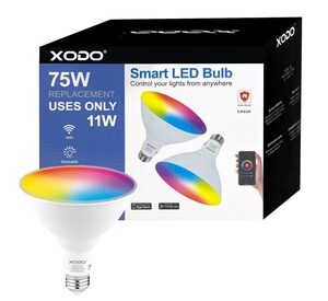 XODO Smart Home Wi-Fi 75W E26/Medium Dimmable LED Color Light Bulb (Set of 2)