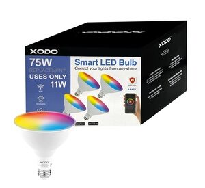 XODO Smart Home Wi-Fi 75W E26/Medium Dimmable LED Color Light Bulb (Set of 4)