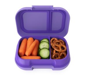 Bentgo Kids Snack - 2 Compartment Leak-Proof Bento-Style Food Storage for Snacks Purple