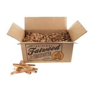 Fatwood Firestarter Kindling Sticks - Quickstart Tinder by Pure Garden Brown 10lb Box