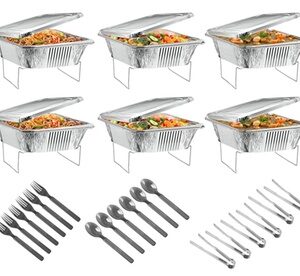 NewHome Disposable Chafing Dishes Buffet Set Food Warmer Buffet Server (36pcs)