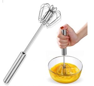 Semi Automatic Egg Whisk Hand Push Egg Beater Stainless Steel Blender Mixer Whis 14in