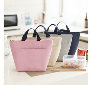 US 1-2Pcs Portable Lunch Tote Bag Oxford Thermal Insulated Storage Container Box Grey 1 Pack