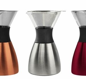 Asobu Insulated Pour Over Coffee Maker (32oz.) Silver