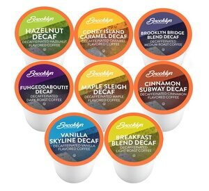 Brooklyn Beans Decaf Coffee Pods Compatible with 2.0 K-Cup Brewers 40 Count 40 Vanilla Skyline